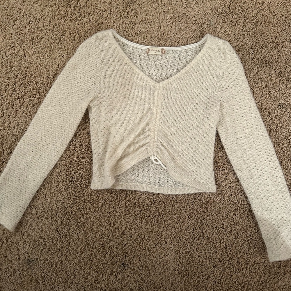 Altar’d state cream cropped sweater